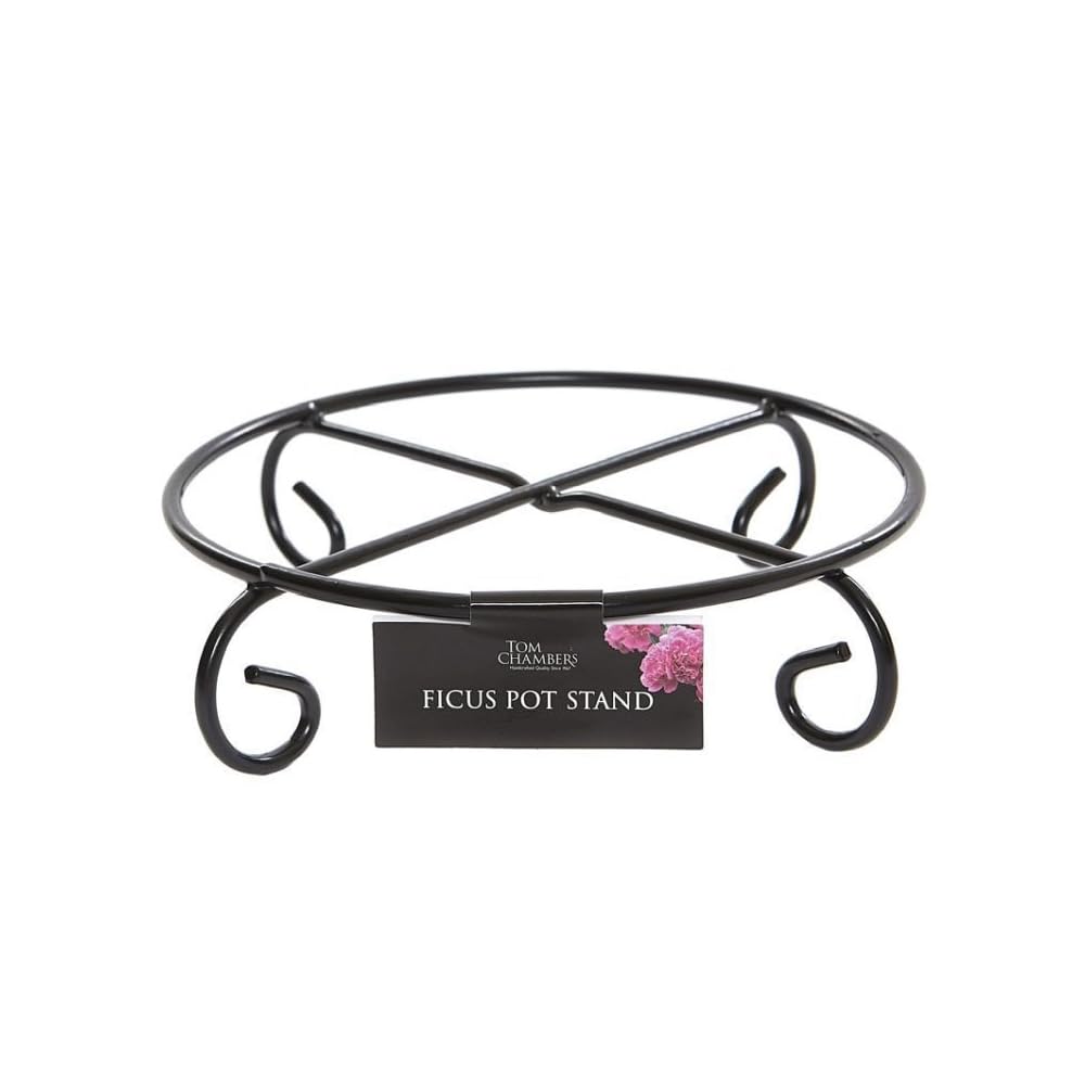 Gifts Direct 2 U Tom Chambers Ficus Plant Pot Stand Small - Black 20cm