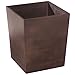 InterDesign Formbu Wood Wastebasket, Small Square Trash Can for Bathroom, Bedroom, Dorm, College, Office, 8.5