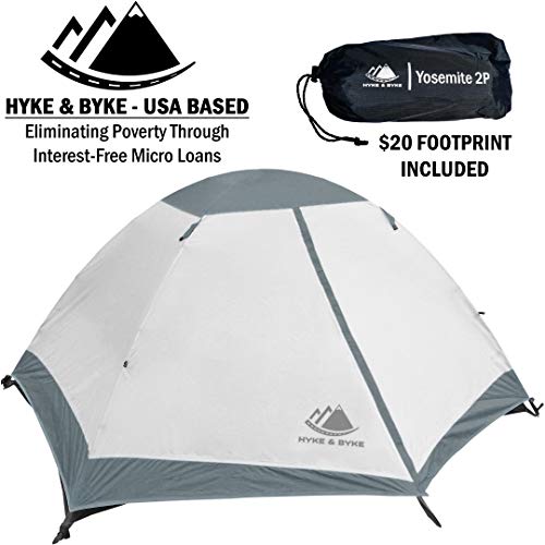 2 Person Backpacking Tent with Footprint Lightweight Yosemite Two Man