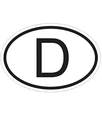 D Germany Country Code Oval Euro Sticker 3 x 5 D Germany Country Code Oval Euro Sticker 3 x 5