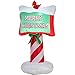 Jolly 3.5' Airblown Merry Christmas Inflatable Outdoor Decoration Sign
