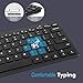 MoKo Keyboard and Mouse, 2.4G Wireless Compact Portable Mini Keyboard & Mouse Combo Set for Android, Windows, Laptop/Desktop/PC/Computer, Black