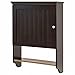 Best Choice Products 19x18in Wooden Wall Mounted Storage Cabinet w/Open Shelf, Versatile Door, Espresso