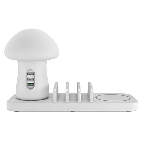 SYY USB Ladestation, 4 Ports Universell Ladegerät, 10W Ladestation für iPhone für Samsung, Für Mehrere Geräte Handys Tablets, 10 W (MAX) Charge Schnellladung, für Cellphone Tablet