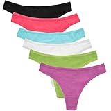 Jo & Bette (6 Pack) Ladies Cotton Underwear Lingerie Thongs Soft Sexy Panties Set For Women Teens