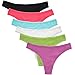 Jo & Bette (6 Pack) Ladies Cotton Underwear Lingerie Thongs Soft Sexy Panties Set For Women Teens