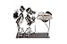 Clever Creations Metal Wine Bottle Holder, Vintage Figurine Wine Rack Décor for Tables, Shelves and Countertops, Couple Kissing