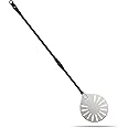 G.a HOMEFAVOR Perforated Pizza Peel, Rectangular Aluminum Pizza Turning Peel with Extended Silcone Handle For Baking Pizza Brick Oven
