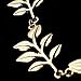 yueton 2pcs Fashion Ladies Athena Olive Branch Tassel Leaf Chain Clips Barrettes Bobby Pin Hair Clips Bride Headwear Edge Clip Clamps Cuff Boho Headbands (Tassel Leaf)