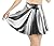 Women's Metallic Wet Liquid Faux Leather Look Flared Skater Mini Skirt