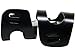 TMS® Black Headlight Mount Brackets Fork Ears for Motorcycle Bobber Cafe Racer 28mm-34mm