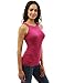 PattyBoutik Women Round Neck Halter Tank Top (Magenta Small)