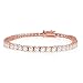 KEZEF Creations Round Cut 4mm Cubic Zirconia Tennis Bracelet