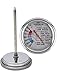 Blacksail Kitchen Analog Meat Thermometer for Grilling Smoking Oven Safe Stainless Steel 2 3/4-Inch Dial (Stainless Steel)