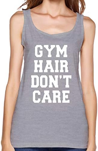 Women's Tops Tanks Funny Gym Hair Don't Care Sleeveless T Shirt Summer Vest Tee