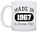 50th Birthday Gift Made 1967 50th Birthday Party Decorations Gift Coffee Mug Tea Cup White
