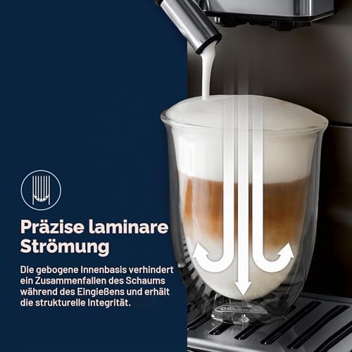 Gläser Set DLSC312, 2 doppelwandige Thermogläser mit Isolierfunktion für kalte und warme Getränke, widerstandsfähiges Borosilikatglas, Spülmaschinenfest, Fassungsvermögen 330 ml , 2 Stück