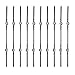 ALEKO Baluster#003 Double Basket Spindles Design Black Powder Coated Baluster, 44 Inches, Black, Pack of 10