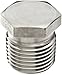 Parker Stainless Steel 316 Pipe Fitting, Hex Head Plug, 1/8