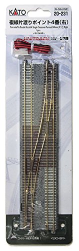 Kato N gauge 20-231 double-track piece over point # 4 (right)