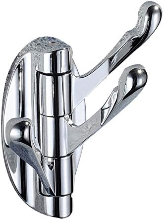 Leyden TM Wall Mounted Single Set Hinged Triple Foldable Arms Pronged Hook Robe Hooks, Chrome Finish, 1 Piece