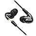 Granvela A8 Dual Driver in-Ear Monitor Earphones,Wired Stereo Sport Earbuds with Mic and Noise-isolating Earphones, Dynamic Crystal Clear Sound, Comfort-Fit for Running, Workout, Gym (Black)