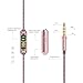Earbuds In-Ear Headphones Metal Sound Cell Phone Headset Earphones with Mic & Stereo Bass for iPhone 6S Plus 6 5S, iPod, iPad, Samsung S6 Note 5, HTC, LG G4 G3, Android Smartphones, MP3 Players (Pink)