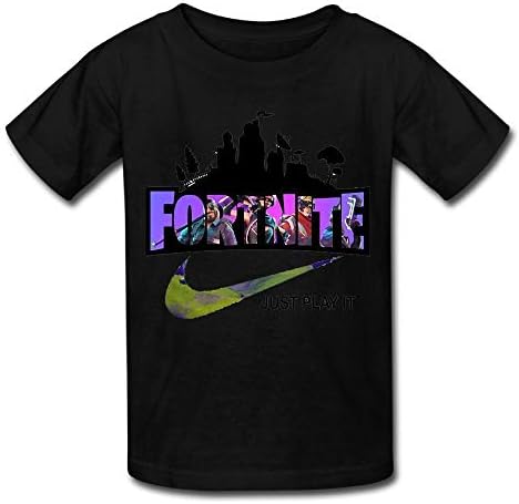 Youth 3D Pattern Printed Fort-nite Just Play It Short Sleeve T-Shirts Kids Casual Tees
