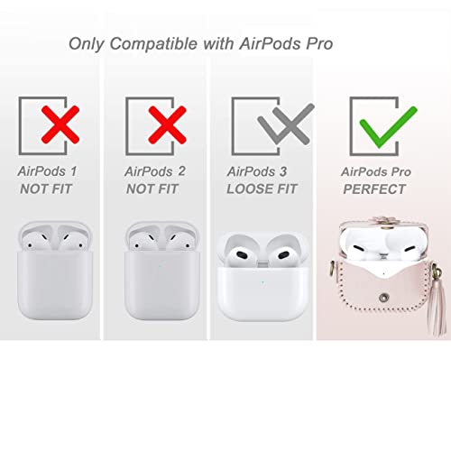 Secbolt Leather Cases Compatible with Airpod Pro Case Cover Cute
