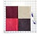 Red Leather Skin Hide Sheets: 4 Scrap Leather Pieces for Craft - 5x5In/ 12x12cm