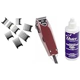 Oster Professional 76023-510 Fast Feed Clipper with Adjustable Blade + 8 piece comb set