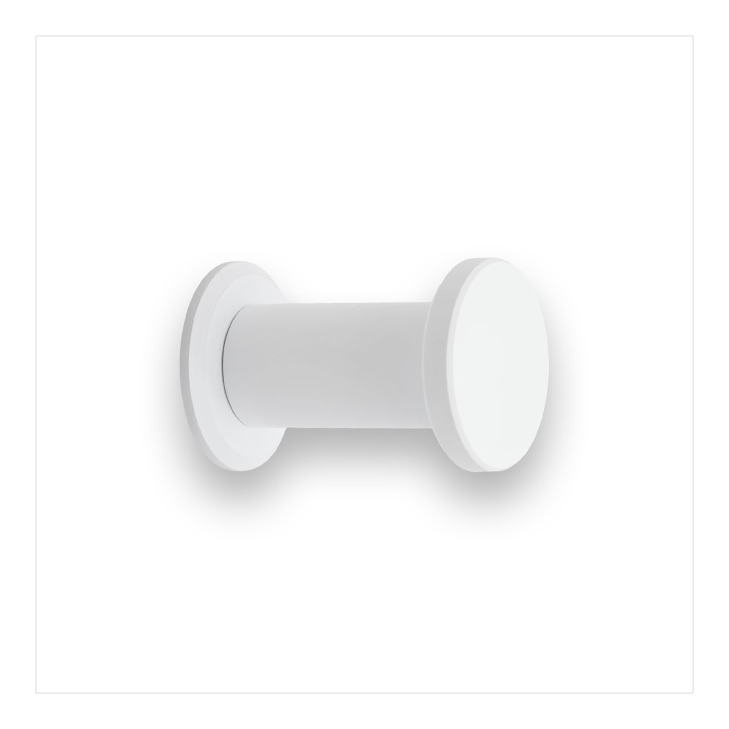 EVI Herrajes Bathroom Hanger | Stainless Steel Wall Hanger | White Lacquered | For Hanging Clothes, Coats or Towels| Towel Rail with Invisible Screw | 190CBBL