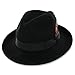 Belfry Bogart Men's 100 Percent Wool Dress Fedora in Black or Navy