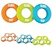 Hand & Finger Grip Strength Trainer Workout Kit [6 Pack],3 Grip Strengthening Ring,3 Finger Stretcher Resistance Bands, Forearm Grip Hand Exercise Set For Arthritis Carpal Tunnel Guitarist & Athletes