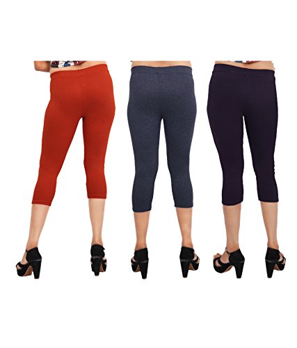 comix cotton lycra fabric women capri combo set of 3(combo3-2030-cp-7)