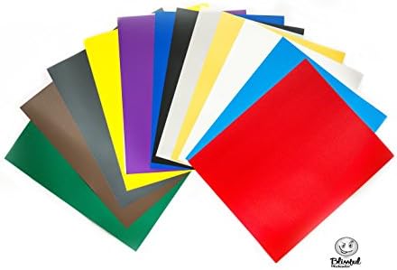 Vinyl: Iron-On Heat Transfer Sheets- Bundle Of 12 pack of 12 in x 10 in PU- Bonus: Teflon Sheet- HTV for Cricut and Silhouette