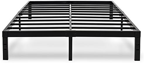 King Steel Slat Platform Bed Frame/14 Inch Heavy Duty and Easy Assembly Mattress Foundation/Noise-Free Box Spring Replacement