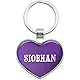 Graphics and More Metal Keychain Key Chain Ring Purple I Love Heart Names Female S Sian - Sophia