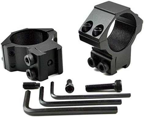 Team 15 Tactical Pair of Dovetail 30MM Scope Rings - Choice of Medium or High Profile - Fits 3/8" - 5/8" Dovetail (11mm-15mm) .22 Air Rifle Airgun