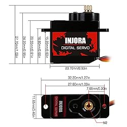 INJORA RC Servo 12g Digital V2 Servo with Metal