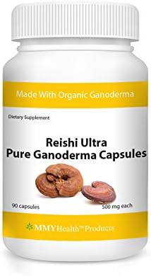 mmyHealth - Reishi Ultra - Super Potent Organic Reishi - 500mg Pure Ganoderma 90 Vegetarian Capsules (1)