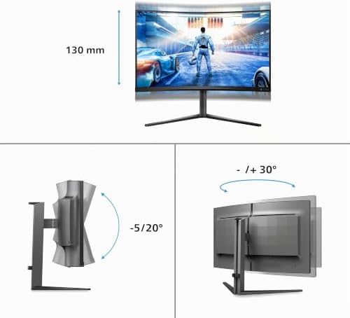 32M2C5500W Monitor QHD de 32 polegadas, 240Hz, VA Rápido, 0,5 ms MPRT, Sincronização Adaptativa, HDR400, FreeSync Prem Pro, Altura Ajustável (2560x1440, 2X HDMI 2.0, DP 2X 1.4, Hub USB), Cinzento