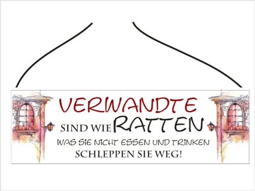 Turschild Wandschild Lieber Ratten Im Keller Als Verwandschaft