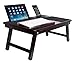 Sofia + Sam Multi Tasking Laptop Bed Tray | Lap Desk Supports Laptops Up to 18 Inches (Walnut)
