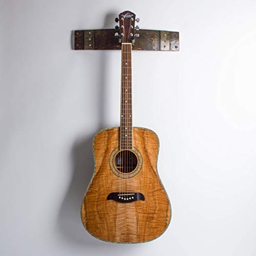 Wine Barrel Guitar Rack, Dark Walnut Finish