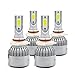 Syneticusa 9005+9006 Combo LED High/Low Beam Headlight Conversion Kit Light Bulbs 200W 20000LM 6000K White