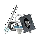 Lintratek Cell Phone Signal Booster 4G LTE AWS 1700/2100MHz Mobile Phone Signal Band 4 Cellular Signal Amplifier Repeater with Ceiling/Yagi Antenna Kits for Home Office FCC