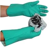 Ultimate Industrial NL15 Nitrile Gauntlets 8 Medium Green Chemical Resistant