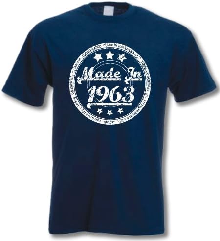 My Generation Gifts - Made In 1963 - 54th Birthday Gift / Present T-Shirt Mens Navy S