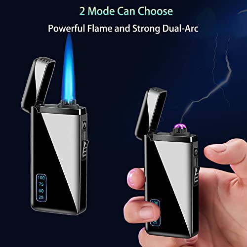 Electric Arc Lighter Jet Flame Torch Lighter 2 in 1,USB Rechargeable
